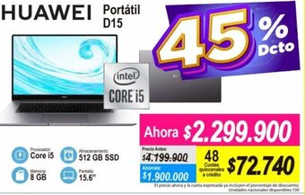 Alkomprar Huawei Portátil D15 oferta
