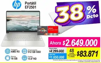 Alkomprar HP Portátil EF2501 oferta