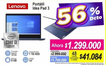 Alkomprar Lenovo Portátil Ideal Pad 3 oferta