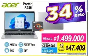 Alkomprar Acer Portátil R286 oferta
