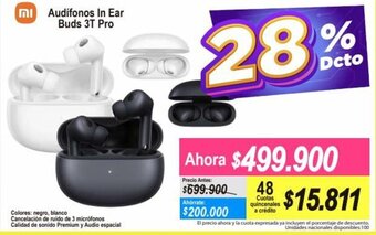 Alkomprar Mi Audifonos In Ear Buds 3T Pro oferta