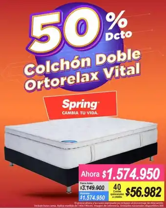 Alkomprar Colchón Doble Ortorelax Vital Spring oferta