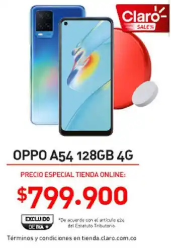 Claro Oppo A54 128GB 4G oferta