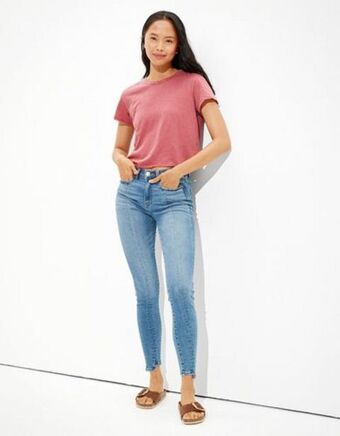 American Eagle Camiseta ae true estilo tom boy oferta