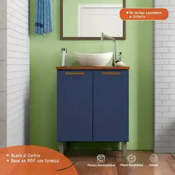 Superdroguería Olímpica Mueble de baño sin lavamanos blue navy 100x70x38 oferta