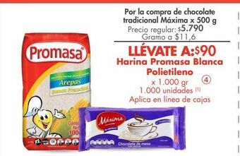 Metro Chocolate máxima x 500g oferta