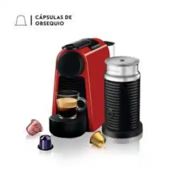 Falabella Cafetera con cápsula nespresso essenza mini roja con espumador de leche oferta