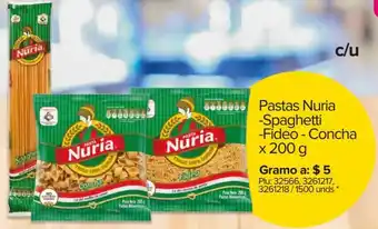 Super Inter Pastas Nuria Spaghetti Fideo - Concha 200g oferta
