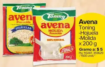 Super Inter Avena Toning Hojuela Molida 200g oferta