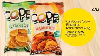 Super Inter Pasabocas Cope Platanitos, Maduritos 40g oferta