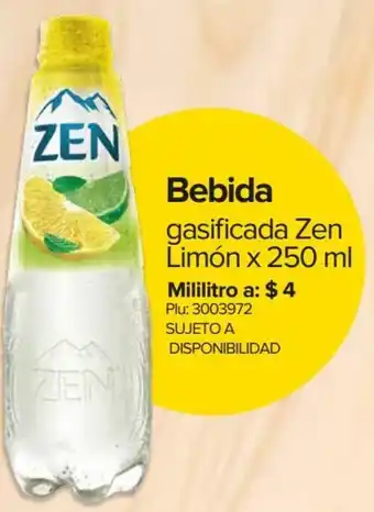 Super Inter Bebida Gasificada Zen Limón 250ml oferta