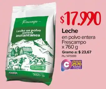 Super Inter Frescampo Leche en polvo entera x 760g oferta