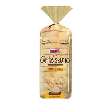 Merqueo Pan tajado artesano mantequilla bimbo oferta