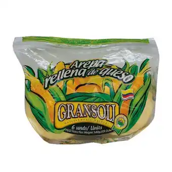 Éxito Arepa 6 unds rellena de queso gransoli 540 gr oferta