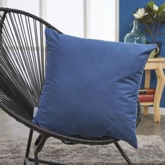 Brissa Cojín liso suede azul denim oferta