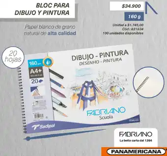 Panamericana Bloc para Dibujo y Pintura 160g oferta