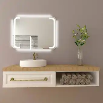 Alfa Espejos de pared brown led touch oferta