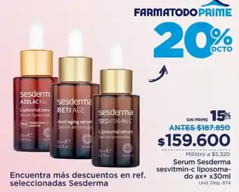 FarmaTodo Serum Sesderma Sesvitmin-c Liposomado ax+ x 30ml oferta