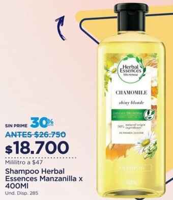 FarmaTodo Shampoo Herbal Essences Manzanilla x 400ml oferta