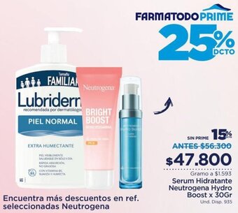 FarmaTodo Serum Hidratante Neutrogena Hydro Boost 30g oferta