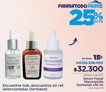 FarmaTodo Serum Facial Niacinamida Dermanat 30ml oferta