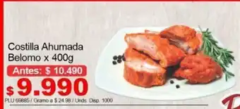 Belalcazar Belomo Costilla Ahumada x 400g oferta