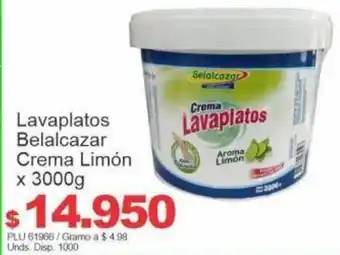 Belalcazar Belalcazar Lavaplatos Crema Limon x 3000g oferta