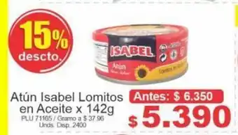 Belalcazar Isabel Atun Lomitos en Aceite x 142g oferta