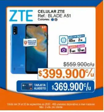 Alkosto ZTE Celular Blade A51 oferta