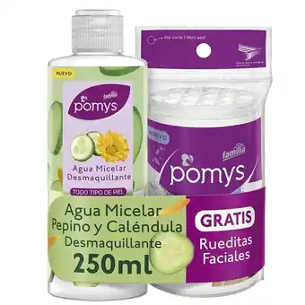 Éxito Agua micelar pep gts rueditas pomys 250 ml oferta