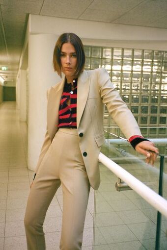 Zara Chaqueta punto rayas oferta