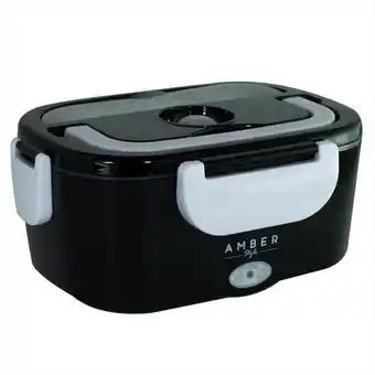 Lonchera eléctrica 1.5 litros porta comidas amber style negra