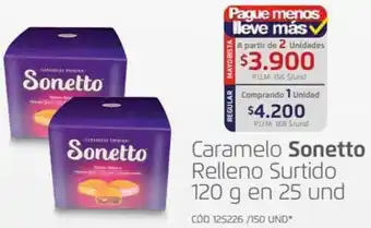 Makro Caramelo Sonetto Relleno Surtido 120g en 25 Unid oferta