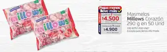 Makro Masmelos Millows Corazón 290g en 50 Und oferta