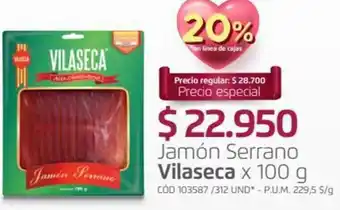Makro Jamón Serrano Vilaseca 100g oferta