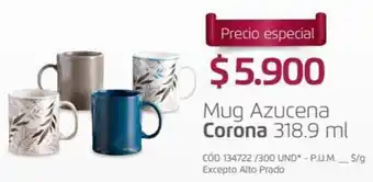 Makro Mug Azucena Corona 318,9ml oferta