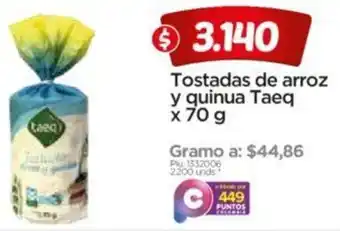 Surtimax Tostadas de Arroz y Quinua Taeq 70g oferta