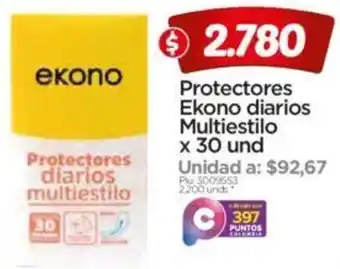 Surtimax Protectores Ekono Diarios Multiestilo 30und oferta