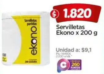 Servilletas Ekono 200g