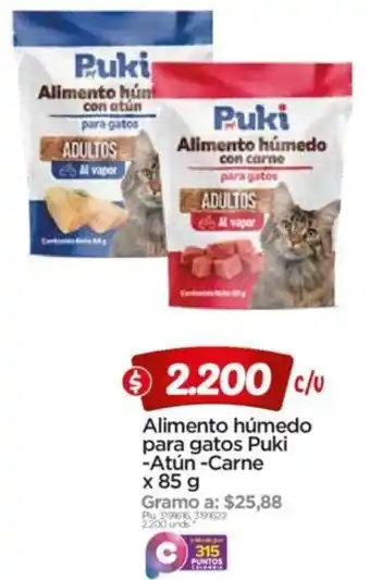 Surtimax Alimento Húmedo para Gatos Puki Atún-Carne 85g oferta