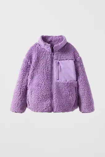 Zara Chaqueta borreguillo combinada oferta
