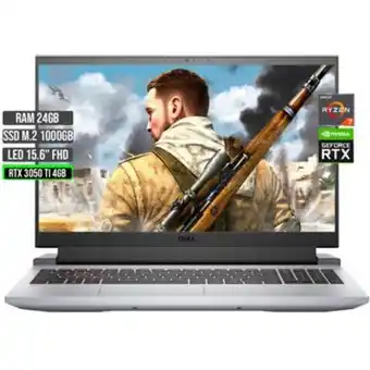 Linio Dell g15 gamer amd ryzen 7 5800h rtx 3050ti 4gb ssd 1tb ram 24gb led fhd oferta