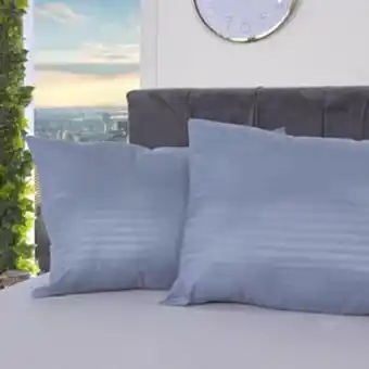 Brissa Juego de 2 almohadas en tela microfibra azul medio oferta