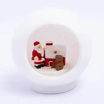 Panamericana Vela diseño bola de nieve con papá noel y luz led, 12.5 cm oferta