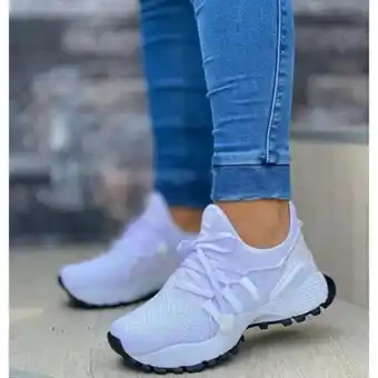 Linio Tenis blancos bellos dama caballero zapatillas hombre mujer zapatos lindos oferta
