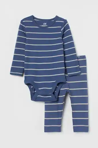 H&M Conjunto acanalado de algodón oferta