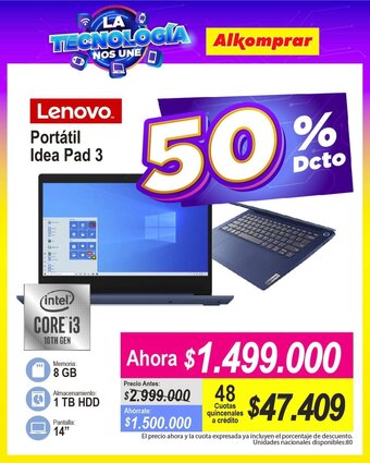 Alkomprar Lenovo Portatil Idea Pad 3 oferta