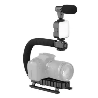 Estabilizador plataforma video luz led soporte celular camara ay 49u