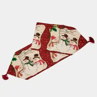 Panamericana Camino de mesa rojo de 33 x 182 cm - muñecos de nieve oferta