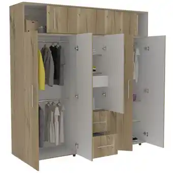Olímpica Closet bigaf 204 x 200 x 50 rta ceniza + blanco oferta